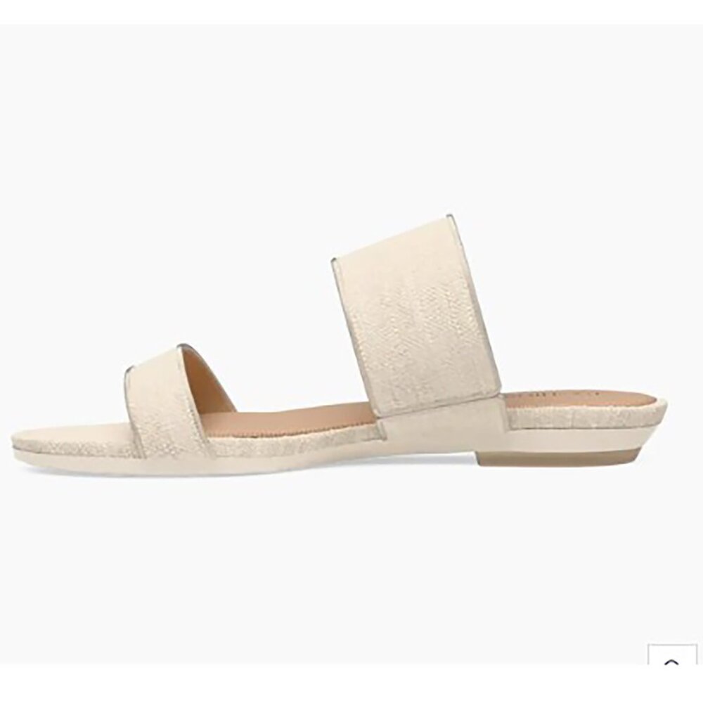 Pashion FootWear Convertible Heel Sandals- "The Slide" Ivory Linen Size 10 NWOB - Picture 3 of 5